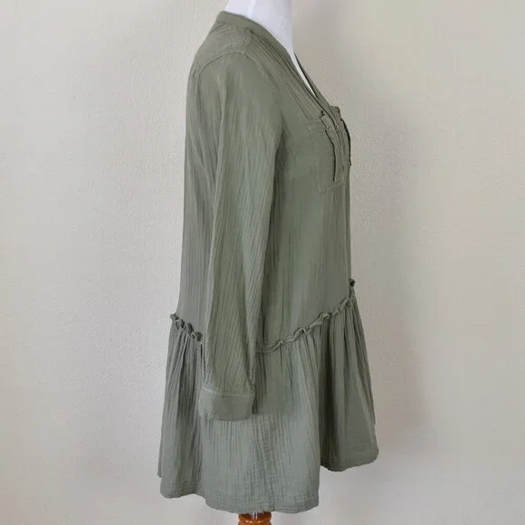 Maeve Katie Textured Gauze Utility Tunic Dress - 6 - Picture 7 of 9